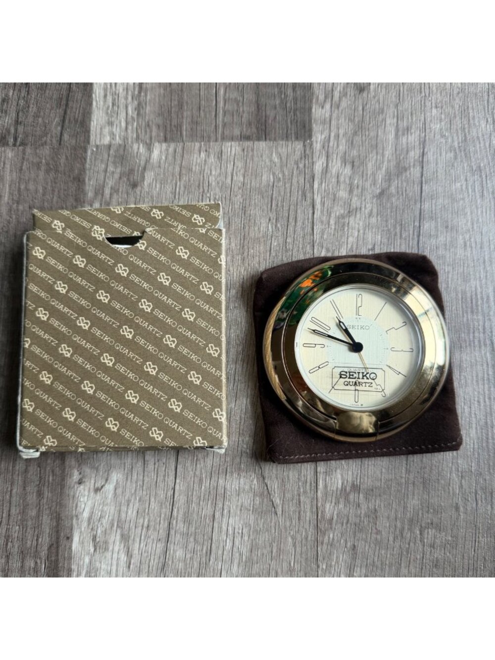 Vintage Seiko Quartz Clock With Original Box & Warranty 1993 Made In Japan